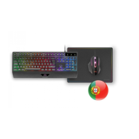 Conjunto Teclado + Rato + Tapete Mars Gaming MCP124