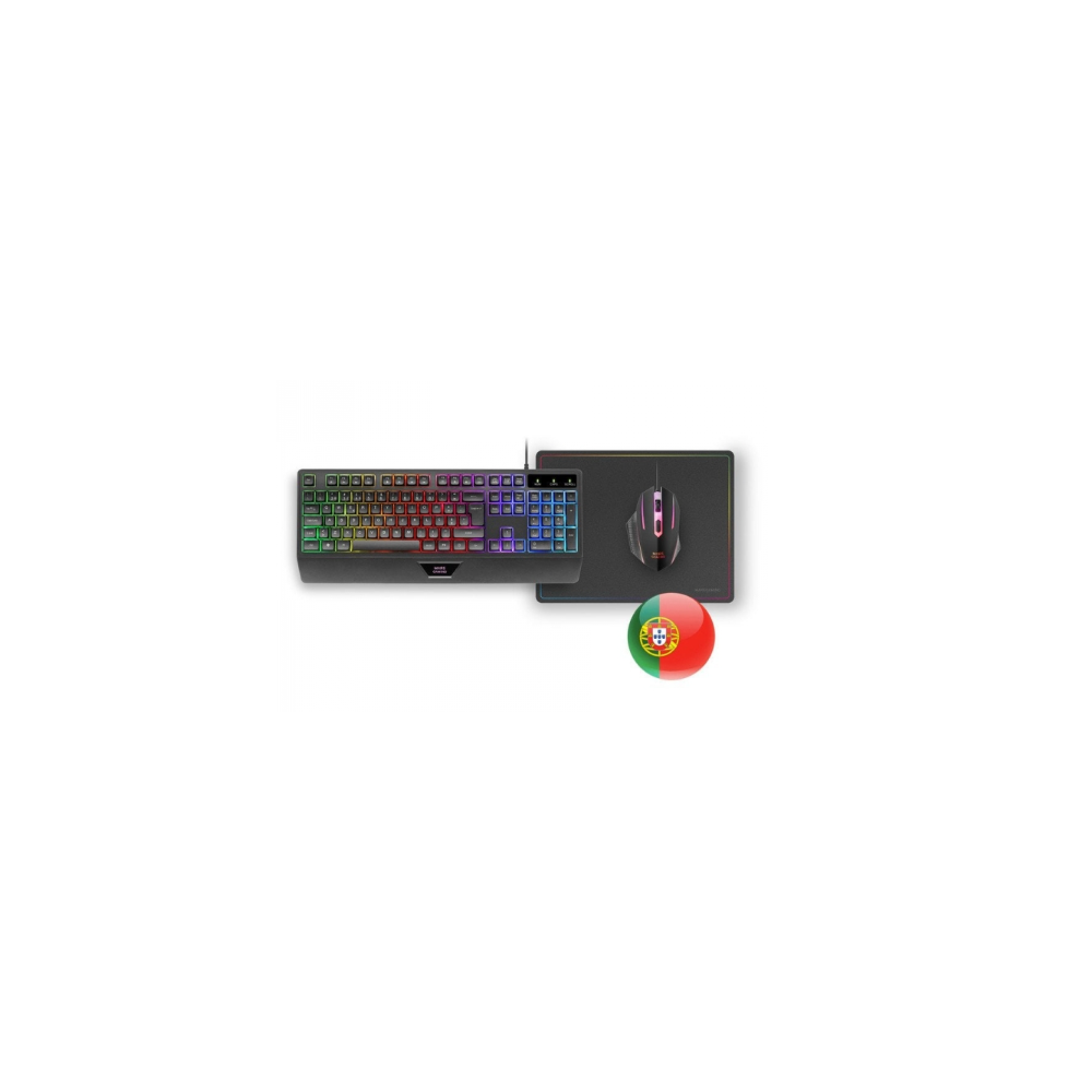 Conjunto Teclado + Rato + Tapete Mars Gaming MCP124