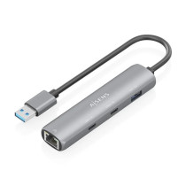 HUB USB para USB-A/USB-C/Rede
